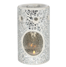 Load image into Gallery viewer, Silver Glass Wax Melt Burner
